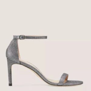 Stuart Weitzman Nunaked Gunmetal Sandal Pump - Size 8C (8 Wide)